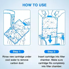 HiTauing 6/8 Pack Filter Cartridges for Top Fin EF-S Element Filter Cartridges and BF5 BETTAFLO