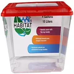 Penn-Plax Small World Habitat – Portable Clear & Transparent Plastic Tank – Excellent For Small Critters & Creatures – Easy To Clean & Handle – Great For Indoors & Outdoors