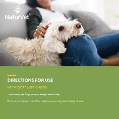 NaturVet - No Scoot for Dogs - Plus Pumpkin - Supports Healthy Anal Gland & Bowel Function - Enhanced with Beet Pulp & Psyllium Husk