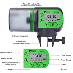 SUNWEN Automatic Fish Feeder with 2 Timer Dispensers, Auto Fish Food Feeder for Aquarium or Fish Tank, for Vacation or Holidays