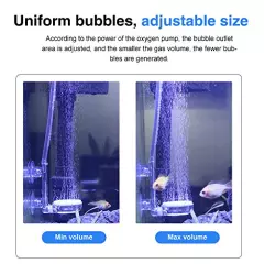 UPETTOOLS Aquarium Air Stone Fish Tank Nano Bubble Stone Kit with Control Valve Quiet Super-High Dissolved Oxygen Diffuser Makes Super Tiny Bubbles for Fish Tank and Hydroponic