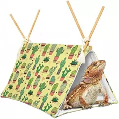 Aipush Bearded Dragon Tent Bed,Cactus Pattern Reptile Bearded Dragon Cage/hides And Caves/Habitat Hideout…