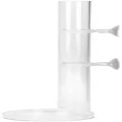 Hffheer Fish Shrimp Feeder Tube and Plate Acrylic Clear Shrimp Feeding Tube Aquarium Fish Tank Feeder for Crystal Shrimp Tropical Fish