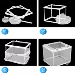 XMHF White Nylon Mesh Fish Fry Hatchery Breeder Box Separation Net