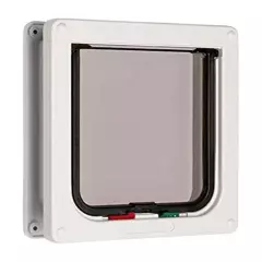 Cat Mate 4 Way Locking Cat Flap with Door Liner, White