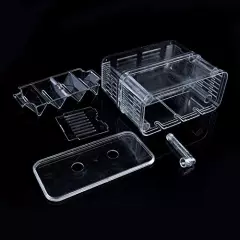 in-Tank Aquarium Breeder Box for Fish Tank, Breeding Incubator for Small Fish Hatchery, Acrylic Divider for Shrimp Clownfish Aggressive Fish Injured Fish, Can Connect Air Pump