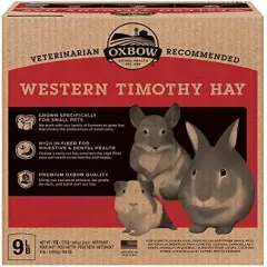 Oxbow Animal Health Western Timothy Hay - All Natural Hay For Rabbits, Guinea Pigs, Chinchillas, Hamsters & Gerbils