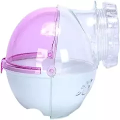 WNZQK Hamster Bathroom Hamster Cage Accessories Small Pet Toilet Sand Bath Container Can Be Connected To The Acrylic Hamster Villa Transparent Upgraded External Upgrade Pink