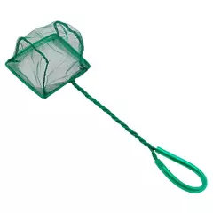 Pawfly 4 Inch Aquarium Net Fine Mesh Small Fish Catch Nets with Plastic Handle - Green