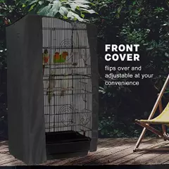 Downtown Pet Supply - Universal Bird Cage Cover - Bird Cage Accessories - Breathable & Machine Washable Fabric, Blocks Light - Small Bird Cage Cover w/2 Top Handles - 33 x 22.5 x 55 in