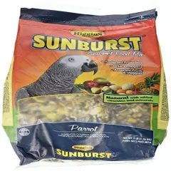 Higgins Sunburst Gourmet Parrot Food Mix, 3 lb. Bag, with Assorted Fruits & Veggies, Fast Delivery, by Just Jak's Pet Market