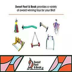 Sweet Feet and Beak Safety Pumice Perch for Birds Features Pumice to Trim Nails and Beak and Promote Healthy Feet - Safe and Non-Toxic, for Bird Cages