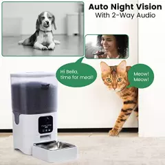 Owlet Home Smart Automatic Pet Feeder with1080P HD Camera for Cats & Dogs (6L), WiFi, Live Video, Auto Night Vision, 2-Way Audio, Works with Alexa & Google Assistant, Motion Alert, No Monthly Fee