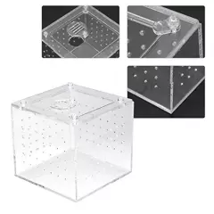 Reptile Breeding Box - 1pc Reptile Terrarium Feeder Snakes Spider Lizard Breeding Box Plastic Storage Box Feeding Hatching Container