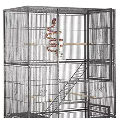 Yaheetech 69In Extra Large Bird Cage Metal Parrot Cage for Mid-Sized Parrots Cockatiels Conures Parakeets Lovebirds Budgie Finch