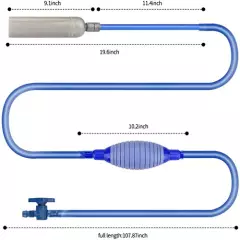 Number-one Fish Tank Cleaner, Aquarium Water Changer Gravel Filter Aquarium Siphon Vacuum Pump Water Changing Sand Washing Adjustable Water Flow with Inbuilt Strainer Outlet Valve Pumping Airbag