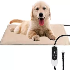 NICREW Pet Heating Pad With Auto Shut Off, Electric Pet Heated Bed Mat For Cats And Dogs, Temperature Adjustable, MET Safety Listed