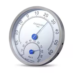 Dealhola Dial Thermometer Hygrometer 5 1/8" Stainless Steel Case -30°c~60°c