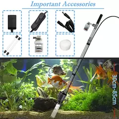 HiTauing Electric Aquarium Gravel Cleaner, 317GPH DC 24V/24W Automatic Fish Tank Cleaning Tool Set Removable Vacuum Water Changer Sand Washer Filter Changer