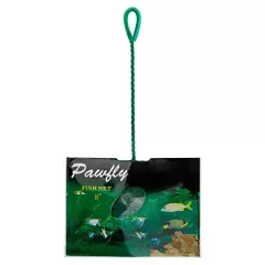 Pawfly 8 Inch Aquarium Fish Net Fine Mesh Fish Catch Nets with 10.5 inch Plastic Handle - Green