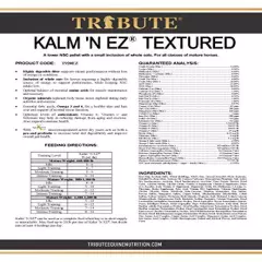 TRIBUTE Kalmbach Feeds Kalm 'N Ez Textured for Horse, 50 lb