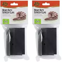 (2 Pack) Zilla Reptile Terrarium Covers Heavty Duty Screen Clips, Large 30Gallon Or Larger, 2 Clips Each