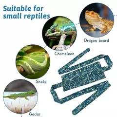 Hamiledyi Bearded Dragon Carrier Adjustable Reptile Sling Lizard Accessories with Leash Bat Wings for Leopard Gecko Chameleon Lizards Small Reptile Hamster Gerbils Mouse