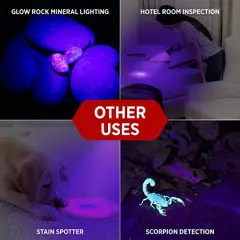 UV Flashlight Black Light from GEARLIGHT - 68 LED Blacklight Flashlight Dog/Cat Pet Urine Detector, Scorpion, Bed Bug, Resin Curing, Dog Stain, and Carpet Odor Eliminator Remover, ID Checking _XR68