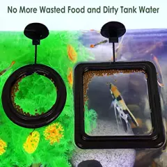 DS. DISTINCTIVE STYLE Fish Feeding Ring 2 Pieces Aquarium and Tank Floating Rings Food Feeders with Suction Cup