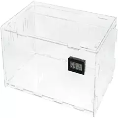 BETAZOOER Reptile Terrarium Aquarium Breeding Tank Acrylic Reptile Feeding Box With Temperature Hygrometer