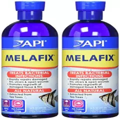 API (2 Pack) Melafix Antibacterial Fish Remedy 16-Ounce Bottles