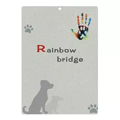 BeLifer Pet Sympathy Memorial Card - Rainbow Bridge Poem Card for a Pet Loss Dog Memorial Keepsake Gifts Card with Envelope Pet Remembrance Mourning Card