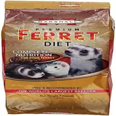 Marshall Pet Products Natural Complete Nutrition Premium Ferret Diet Food With Real Chicken Protein, Highly Digestible