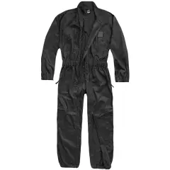 Brandit Flightsuit Mens Soldier Flyer Coveralls Parachutiist Aircrew Pilot Black