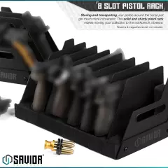 [SAVIOR]4-12 Gun Pistol Rack Revolver Handgun Storage Gun Safe Organizer Display