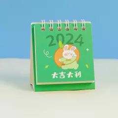 2024 Calendar Delicate Cute Refreshing Mini Desktop Notepad Coil Calendar BoJO