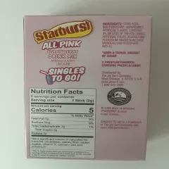 4 Boxes Starburst All Pink Strawberry Drink Mix Singles To Go Packets 24 packets