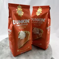 NEW Dunkin Donuts PUMPKIN SPICE Ground Coffee Limited Edition Two (2) 11oz Bags