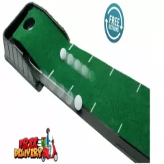 Automatic Golf Putting System Ball Indoor Practice Black Green Mat Plastic (USA)