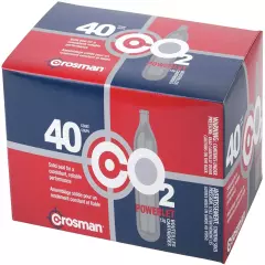 Crosman 40-Count 12-Gram CO2 Cartridges for Air Rifles and Air Pistols 23140-N, 