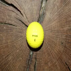 VINTAGE YELLOW AND ORANGE PING GOLF BALL MUST SEE!!!! ERROR NO KARSTEN