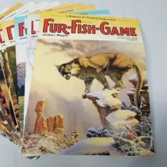 Vintage Fur Fish Game Magazine All 12 Issues of 1993 Articles Advertising Decor