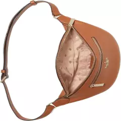 Leila Leather Belt Bag Fanny Pack in Warm Gingerbread