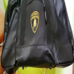 Automobili Lamborghini Black Travel Sports Gym Messinger Shoulder Logo Bag 