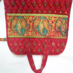 NWT Samsonite Country Provencal Red Floral Paisley Hanging Travel Organizer