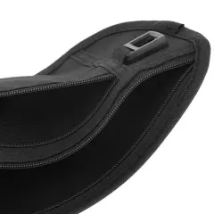 Black Travel Waist Pouch for Passport Money Belt Bag Hidden Security Wallet Us