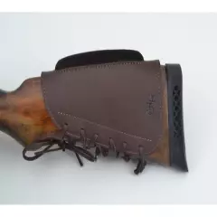 Quality Leather Rifle Cartridge Holder Ammo Butt stock 4 Pockets.Made in Europe