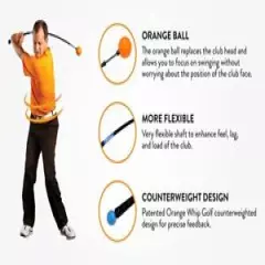 Orange Whip Mid-Sized Golf Swing Trainer Aid Brand New 0557