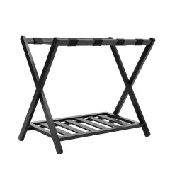 Folding Luggage Suitcase Rack Bamboo Foldable Hotel Shelf Stand Fit Travel Home