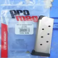 Pro Mag 8 RD Magazine Colt Govt 45ACP Nickel COL03N